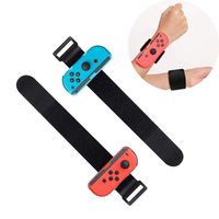 2 Pack Wrist Bands Compatible with Nintendo Switch Joy-Cons Controller, Adjustable Strap for Just Dance Game 2019 Blue and Red