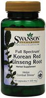 Swanson Premium Full-Spectrum Korean Red Ginseng Root 400 mg 90 Caps - Pack of Two