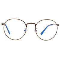 COASION Blue Light Blocking Glasses Retro Round Clear Lens Anti Blue Ray Computer Game Eyeglasses (Bronze)
