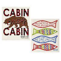 Wet-It! Swedish Dishcloth Set (Lake Cabin, Set of 2)