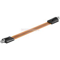 Ancable 1-Pack 0.85ft/26cm Extreme Slim Flat Window Cable RG6 Coaxial Cable F-Jack to F-Jack 0.26m