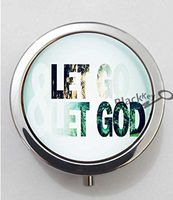 BlackKey Let Go and Let God 3-Compartment Decorative Pocket Gift Box Case Organizer for Pill, Color 1 -695