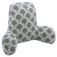 Cotton Linen Waist Support Pillow Hightening Sofa Car Office Backrest Seat Cushion Pregnant Woman Lower Back Support Cushion (Tree white)