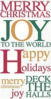 Ideal Home Range 3-Ply Paper Joy to the World, 16 Count Guest Towel Napkins Set of 2