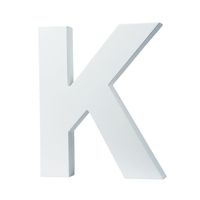 5.9"（L) x4.7"(H) x0.8"(W) 15x12x2cm Wall Letters Marquee Alphabet K Wood Wooden Number DIY Block Words Sign Hanging Decor Letter for Home Bedroom Office Wedding Party Decor White
