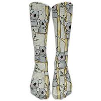 FUNINDIY Cute Koala Compression Socks Soccer Socks High Socks Long Socks for Running,Medical,Athletic,Edema,Diabetic,Varicose Veins,Travel,Pregnancy,Shin Splints,Nursing.