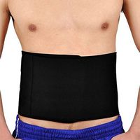 uxcell Black Neoprene Adjustable Unisex Lumbar Manacle Strap Belt Support Waist Protector