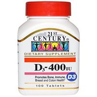 21st Century, D3, 400 IU, 100 Tablets - 3PC