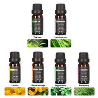 anmas rucci PURE Essential Oils Set for Aromatherapy and Diffuser -Natural Therapeutic Grade Tee Tree,Lemongrass,Lemon,Sweet Orange,Peppermint, Rosemary (01set, 6 scents)
