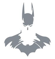 UR Impressions Silv Batman Super Hero Decal Vinyl Sticker Graphics for Cars Trucks SUV Vans Walls Windows Laptop|Silver|5.5 inch|URI011-S
