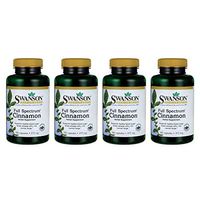 Swanson Cinnamon Cardiovascular Healthy Blood Sugar Glucose Levels Metabolic Support Cinnamomum Cassia (bark) Herbal Supplement 375 mg (700 mg per 2 Capsule Serving) 180 Capsules (Caps) (4 Pack)
