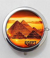 BlackKey Egypt Egyptian Architecture 3-Compartment Decorative Pocket Gift Box Case Organizer for Pill, Color 1 -2325