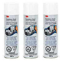 3M Stainless Steel Cleaner and Polish 3 Pack of 21 Oz / 600g Each