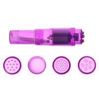 Smaersty Transparent Bull Vibrators for Women with 4 Interchangeable Soft Tips Massager Stimulation