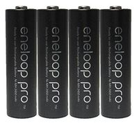 Eneloop 0B-EYUA-4XDI Pro AA High Capacity Ni-MH Pre-Charged Rechargeable Battery with Holder Pack of 4