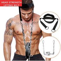 SU&YU Neck Harness Strength Trainer, Head Neck Strength Head Strap Weight Lifting Fitness Belt Exercise