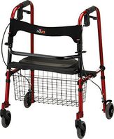 NOVA Cruiser De-Light Rollator Walker, Red