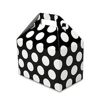 White Dot On Black Gable Boxes 8" X 4-7/8" X 5 1/4" | Quantity: 100 Width 4 7/8