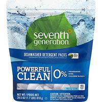 Seventh Generation 22897 Natural Dishwasher Detergent Concentrated Packs Free & Clear, 45 Packets/PK