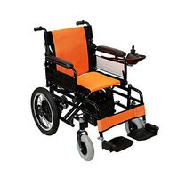 Xiao Jian Wheelchair, Disabled Elderly Electric Wheelchair, Aluminum Folding Portable Scooter, Load 100kg Wheelchair (Color : 20A Lead Acid Battery)