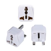 Universal to UK, Hong Kong, Middle East Singapore, Malaysia, India Travel Plug Power Adapter, Grounded Universal Type 10a/240V EU ZA in US AU to UK HK 3 Pack Environmentally Friendly Material