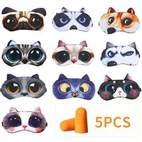 WWCY - Sleep mask Pack of 10, Cute Animal Soft Blindfold Sleeping Eye Mask Cover for Women Girls Kids