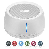 White Noise Sleep Machine Therapy Sound 6 Soothing Sounds with 3 Timer Options for Baby, Adults, Office, Relaxation, USB Powered Fauay