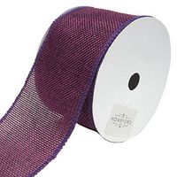 Homeford Loose Weave Faux Jute Ribbon, 2-1/2-Inch, 10-Yards (Eggplant)
