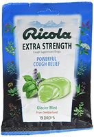 Ricola Cough Drop Extra Strength, Glacier Mint, 19 Drops (Pack of 2)