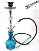 Hookah 20" Blue 1 hose shisha nargila bar narguile nargile glass water Vase pipe