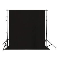 Black 10 x 20FT/3 x 6M Photo Opaque Backdrop Camera Photography Background Cloth Wrinkle Resistant for Portrait Photo Studio Video Shooting (Stand Not Included)