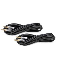 Knox Gear Slim 3.5mm Male to Male Stereo Aux Cable (Gold Plated, 10 ft, 2-Pack)