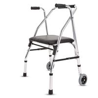 Toddler Walker Aluminum Alloy Handrail Folding Elderly Disabled Walking Auxiliary Walking Stick Four Feet Rehabilitation 62cm47cm84cm FANJIANI