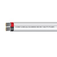 EWCS 12 AWG 2 Conductor UL Approved USCG Approved Tinned Copper Duplex Flat Boat Cable Rated 600 Volts - Made in USA - Red/Black - 100 Feet