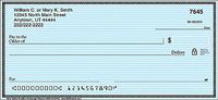 Blue Safety Personal Checks by The Bradford Exchange Checks Basic Blue Design (1 Box Singles - 120 Checks)