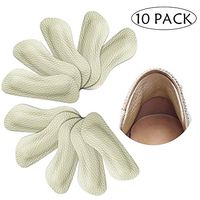 10 Pack Leather Heel Cushions Pads, Unisex Soft Heel Grips Liners Inserts Blister Prevention, Self-Adhesive Heel Cushions for Shoes Too Big, Foot Care Protector Men Women