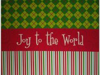 Glittered Joy to the World Note Cards w/Envelopes