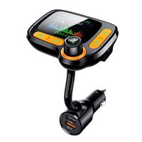 Bluetooth 5.0 FM Transmitter for Car 1.77" TFT Color Screen Wireless FM Radio Adapter Car Kit Hands-Free 3 USB Ports with QC3.0 Charger AUX Input/TF Card/USB Drive MP3 Player