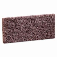 3M Doodlebug Scrub 'n Strip Pad, 4 3/5 x 10, Brown, 20/Carton
