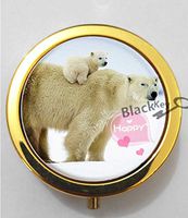 BlackKey Bear Animal 3-Compartment Decorative Pocket Gift Box Case Organizer for Pill, Color 2 -1468