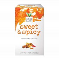 Good Earth Herbal & Black Tea, Sweet & Spicy, 18 Count Tea Bags (Pack of 6) (Packaging May Vary)