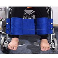 RANRANHOME Wheelchair Footrest Leg Restraint Strap Wheelchair Seat Belt Safety Transport Foot Support Belt Seniors (Blue),Blue