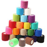 Frienda 24 Pieces Adhesive Wrap Bandage Rolls Self-Adherent Tape for Sports, Wrist and Ankle, 5 Yards (24 Colors, 2 inches)