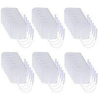 TENS Unit Electrode Pads 36 Pieces Wired Self-Adhesive Electrodes Premium Replacement Pads for TENS Units - 2x2 Inches (2x2-36Pack)