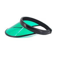 Rebecca Women Men Sun Visors Sweatband Anti-UV Hologram Wide Brim Waterproof Outdoor Sports Beach Sun Hat Green