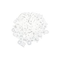 Uxcell Saddle Type Cable Tie Plastic Mount, 4.5mm, 50 Pcs, White