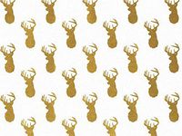 Christmas Themed Tissue Paper 20" x 30" - Golden Deer - 120 Sheets