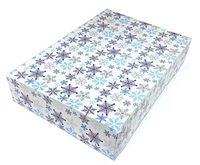 Christmas Elegance Box 1 Pack Foldable Printed Gift Boxes with Lids for Wrapping Gifts, 20 x 14 x 4 Inch