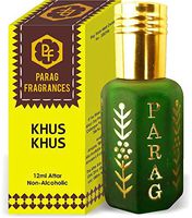 Parag Fragrances Khus Khus Attar 1 Tola / 12ml (Crystal Series) (Limited Time Launching Offer Pack) Natural Distiled Attar/Alcohol Free Attar/Long Lasting Attar