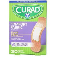 Curad Comfort Fabric Bandages .75 x 3 Inches 30 Each